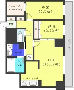 レジディア大通西【12階】の間取り