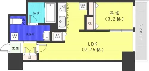 レジディア大通西【6階】の間取り