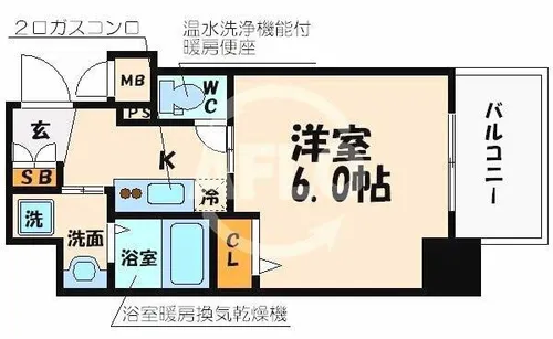 エスリード阿波座サウスプレイス【8階】の間取り