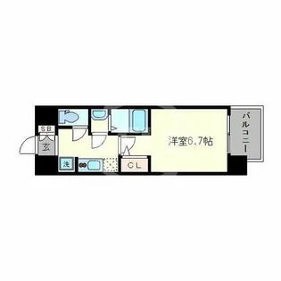レジュールアッシュ天王寺PARK SIDE【2階】の間取り