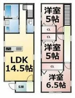 愛知県名古屋市中村区名西通1丁目【一戸建】の間取り