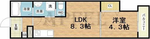 センターポート【3階】の間取り