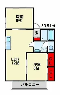 クラッセ永犬丸【2階】の間取り