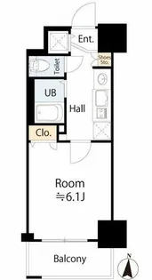 プレサンス梅田北パワーゲート【11階】の間取り