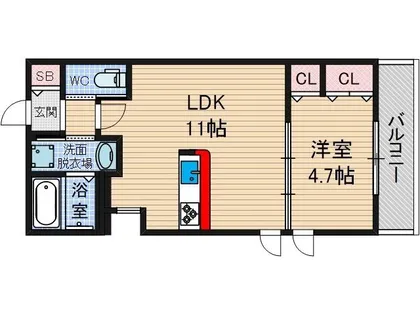 レジデンス竹橋【1階】の間取り