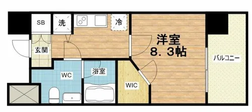 レジュールアッシュ福島【10階】の間取り