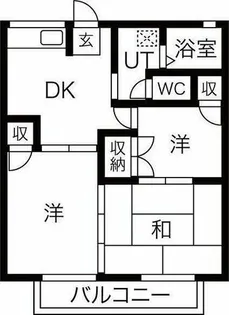 サンハイツ長根【B102号室】の間取り