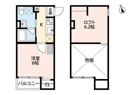 プラムハウス【2階】の間取り