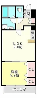 エスポワール瓢箪山【2階】の間取り