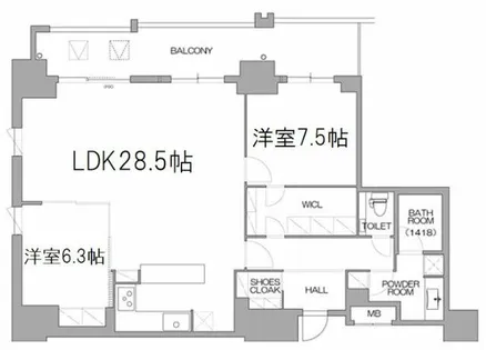リバーサイドタワー中之島【29階】の間取り