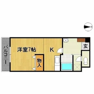 ガーデンハイツ朝妻【302号室】の間取り
