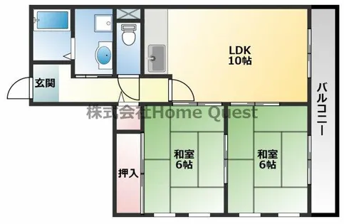 新栄プロパティー柏原【1階】の間取り
