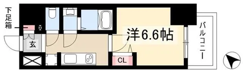 MAXIV名古屋上前津【6階】の間取り