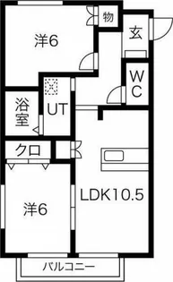 サニーコートOOKAWARA A棟【1階】の間取り