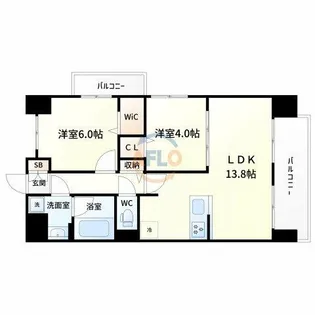 グリーナリー江坂公園【9階】の間取り