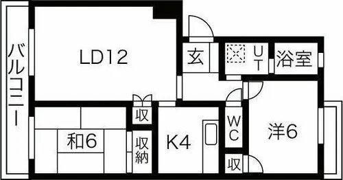 花ノ木パークハイツ【C-302号室】の間取り