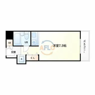 アメニティ塚本公園【5階】の間取り