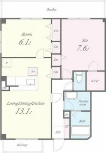 ディアコート【1階】の間取り