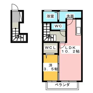 ハイコート【2階】の間取り