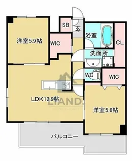 BPRレジデンス高宮【4階】の間取り