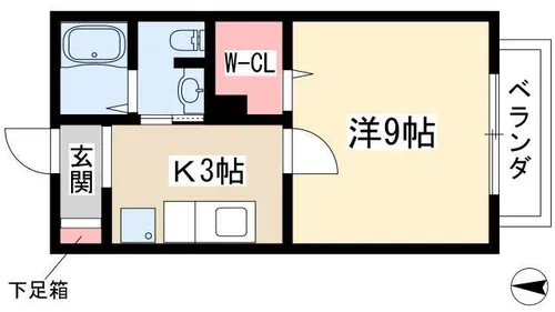 サニーコートふくはら【202号室】の間取り