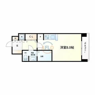 レジュールアッシュ長堀通南【403号室】の間取り