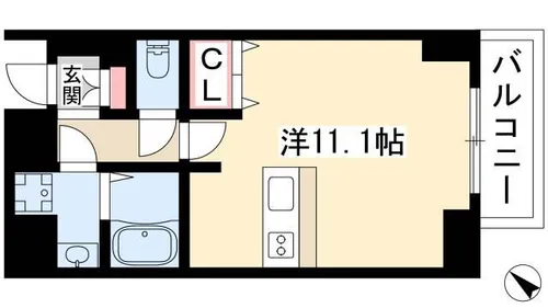 プレサンス鶴舞公園セラヴィ【15階】の間取り