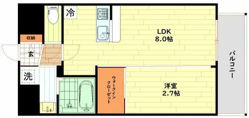 セレニテ天満橋アリア【11階】の間取り