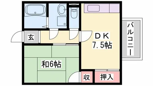 マイアール新町【A201号室】の間取り