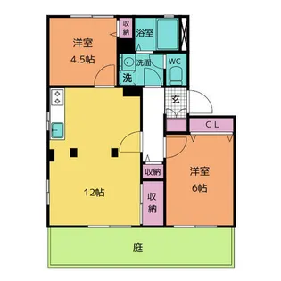 エスト山一 B棟【1階】の間取り