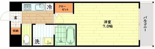 エスリード大阪クレストコート【7階】の間取り