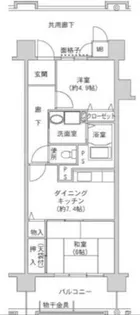 コーシャハイツ森之宮【803号室】の間取り