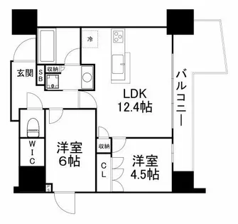 STANDZ四天王寺前夕陽丘【14階】の間取り