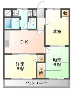 エステートピア小林【3階】の間取り