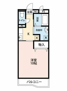ステュディオ石ノ戸【3A号室】の間取り