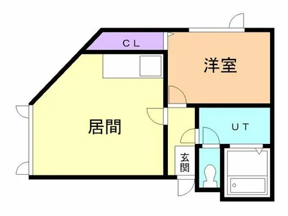 BLUEウエスト【201号室】の間取り