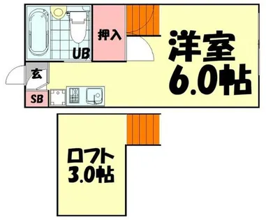 レイクサイド日根野【206号室】の間取り