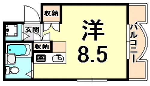 エンプレス武庫元町【3階】の間取り