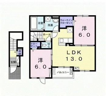 セレーノ大井【2階】の間取り