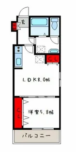 エクセレント久宝園【2階】の間取り