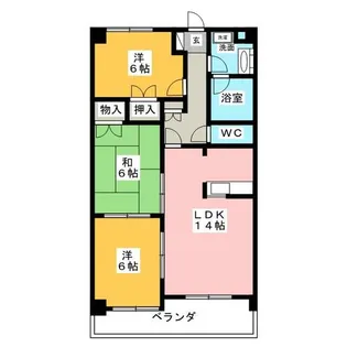 3LDKの間取り画像