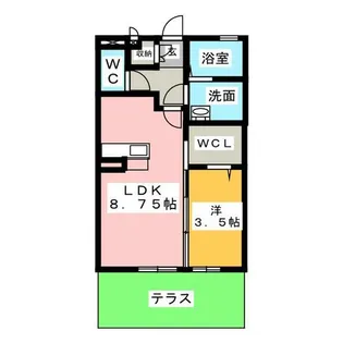 1LDKの間取り画像