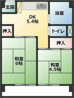 内山ビル【2階】の間取り