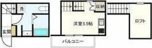 ル サブール【2階】の間取り