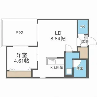 HARMONIA【101号室】の間取り