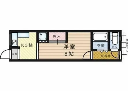 上ノ島町アパート【10号室】の間取り