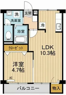松原マンション【205号室】の間取り