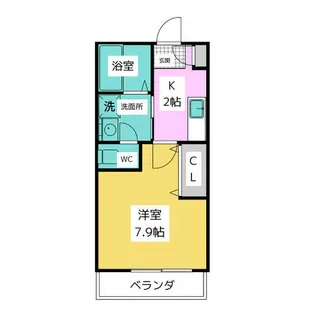 クレフラスト鳥栖【1階】の間取り