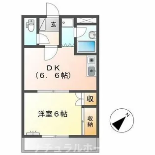 スカイウィング草間【2階】の間取り