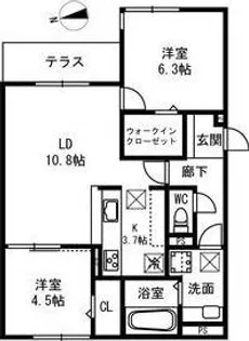Passaro Grande桃ヶ池【1階】の間取り